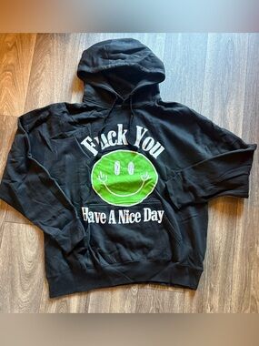 Fashion Nova F*ck You Have A Nice Day Hoodie in Black